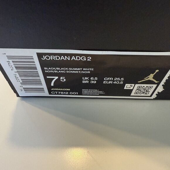 Nike Air Jordan ADG 2 Men's Sz 7.5 Golf Shoes Black/White /Red CT7812-001 - Picture 9 of 9